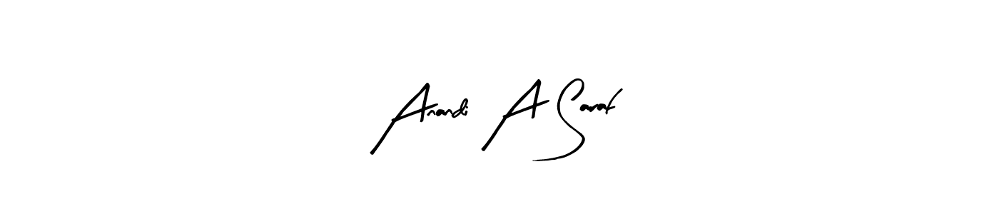 Create a beautiful signature design for name Anandi A Saraf. With this signature (Arty Signature) fonts, you can make a handwritten signature for free. Anandi A Saraf signature style 8 images and pictures png