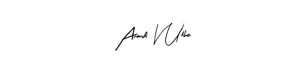 Best and Professional Signature Style for Anandi V Ulhe. Arty Signature Best Signature Style Collection. Anandi V Ulhe signature style 8 images and pictures png