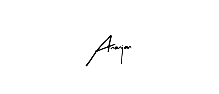 Design your own signature with our free online signature maker. With this signature software, you can create a handwritten (Arty Signature) signature for name Ananjan. Ananjan signature style 8 images and pictures png