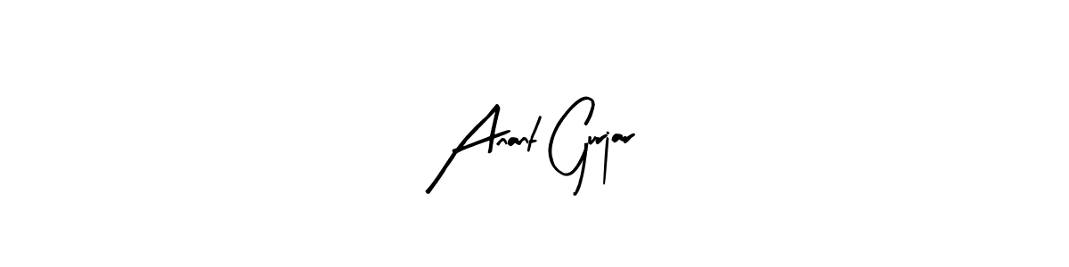 Similarly Arty Signature is the best handwritten signature design. Signature creator online .You can use it as an online autograph creator for name Anant Gurjar. Anant Gurjar signature style 8 images and pictures png