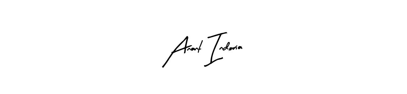 Arty Signature is a professional signature style that is perfect for those who want to add a touch of class to their signature. It is also a great choice for those who want to make their signature more unique. Get Anant Indoria name to fancy signature for free. Anant Indoria signature style 8 images and pictures png