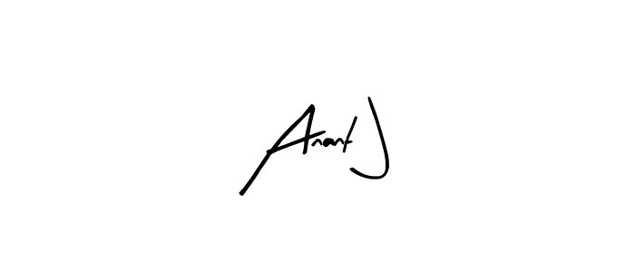 Use a signature maker to create a handwritten signature online. With this signature software, you can design (Arty Signature) your own signature for name Anant J. Anant J signature style 8 images and pictures png