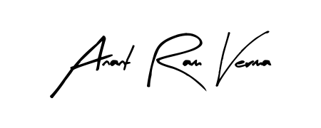 A dynamic signature style for Anant Ram Verma using Arty Signature script. Designed to look authentic, handwritten, and professional. Anant Ram Verma signature style 8 images and pictures png