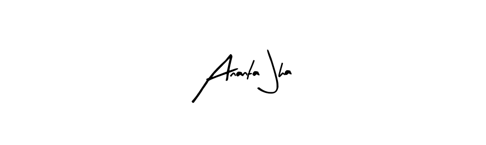It looks lik you need a new signature style for name Ananta Jha. Design unique handwritten (Arty Signature) signature with our free signature maker in just a few clicks. Ananta Jha signature style 8 images and pictures png