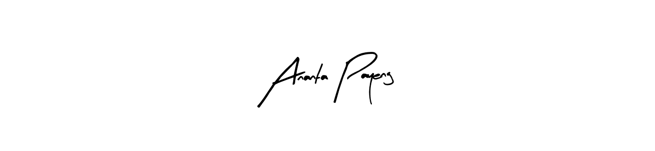 Use a signature maker to create a handwritten signature online. With this signature software, you can design (Arty Signature) your own signature for name Ananta Payeng. Ananta Payeng signature style 8 images and pictures png