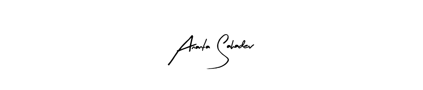 This is the best signature style for the Ananta Sahadev name. Also you like these signature font (Arty Signature). Mix name signature. Ananta Sahadev signature style 8 images and pictures png