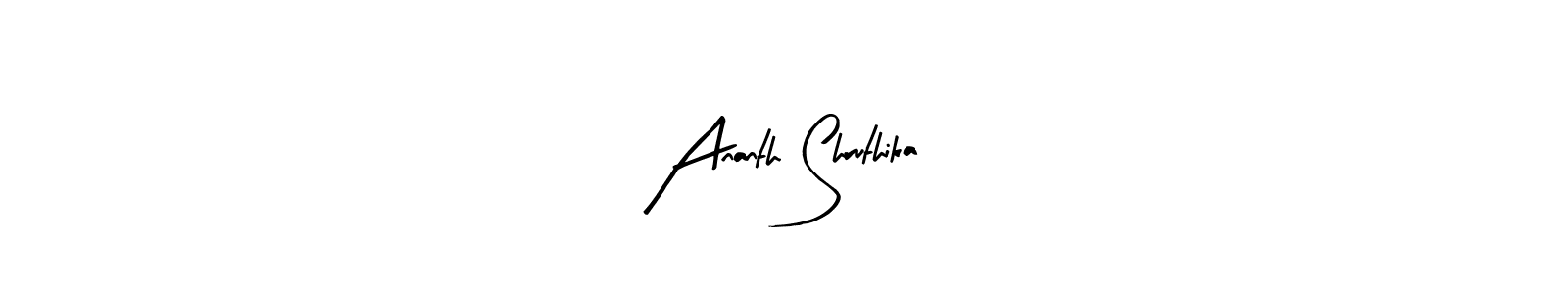 You can use this online signature creator to create a handwritten signature for the name Ananth Shruthika. This is the best online autograph maker. Ananth Shruthika signature style 8 images and pictures png