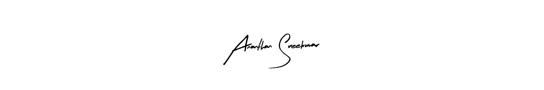 Similarly Arty Signature is the best handwritten signature design. Signature creator online .You can use it as an online autograph creator for name Ananthan Sreekumar. Ananthan Sreekumar signature style 8 images and pictures png