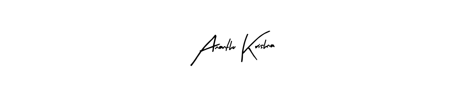 Arty Signature is a professional signature style that is perfect for those who want to add a touch of class to their signature. It is also a great choice for those who want to make their signature more unique. Get Ananthu Krishna name to fancy signature for free. Ananthu Krishna signature style 8 images and pictures png