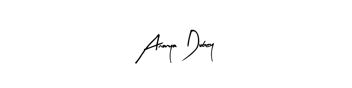 How to make Ananya Dubey name signature. Use Arty Signature style for creating short signs online. This is the latest handwritten sign. Ananya Dubey signature style 8 images and pictures png