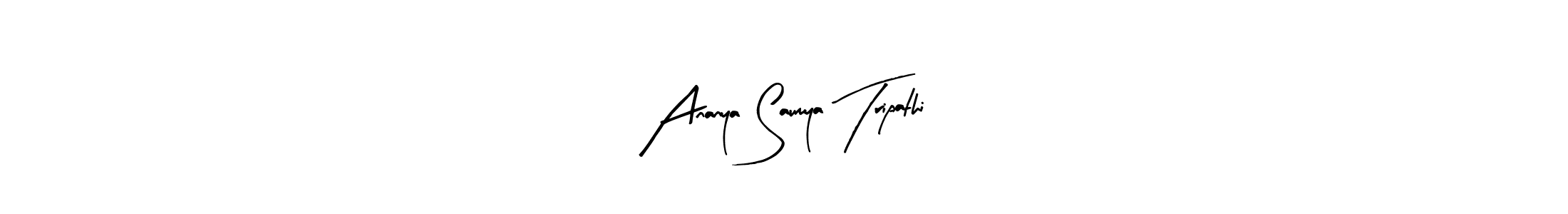 How to make Ananya Saumya Tripathi name signature. Use Arty Signature style for creating short signs online. This is the latest handwritten sign. Ananya Saumya Tripathi signature style 8 images and pictures png