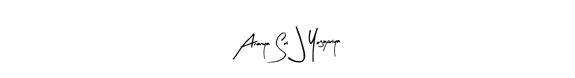 How to make Ananya Sri @ Yogapriya name signature. Use Arty Signature style for creating short signs online. This is the latest handwritten sign. Ananya Sri @ Yogapriya signature style 8 images and pictures png