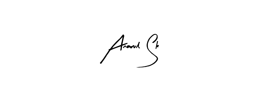 Make a beautiful signature design for name Anarul Sk. With this signature (Arty Signature) style, you can create a handwritten signature for free. Anarul Sk signature style 8 images and pictures png