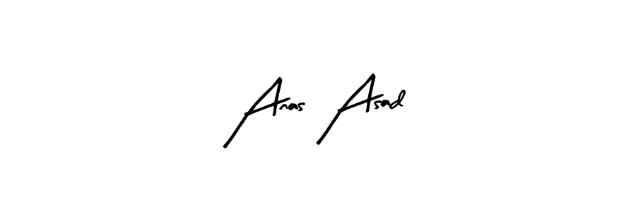 Make a beautiful signature design for name Anas Asad. With this signature (Arty Signature) style, you can create a handwritten signature for free. Anas Asad signature style 8 images and pictures png