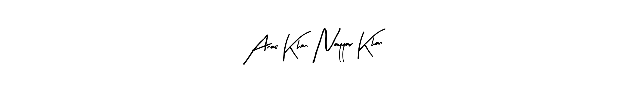 How to make Anas Khan Nayyar Khan name signature. Use Arty Signature style for creating short signs online. This is the latest handwritten sign. Anas Khan Nayyar Khan signature style 8 images and pictures png