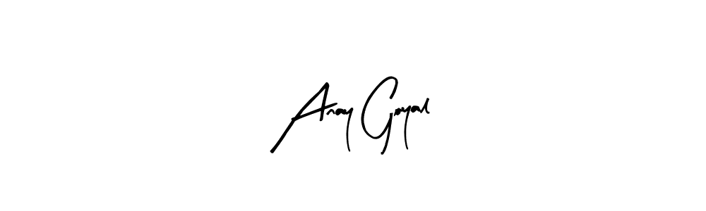 The best way (Arty Signature) to make a short signature is to pick only two or three words in your name. The name Anay Goyal include a total of six letters. For converting this name. Anay Goyal signature style 8 images and pictures png