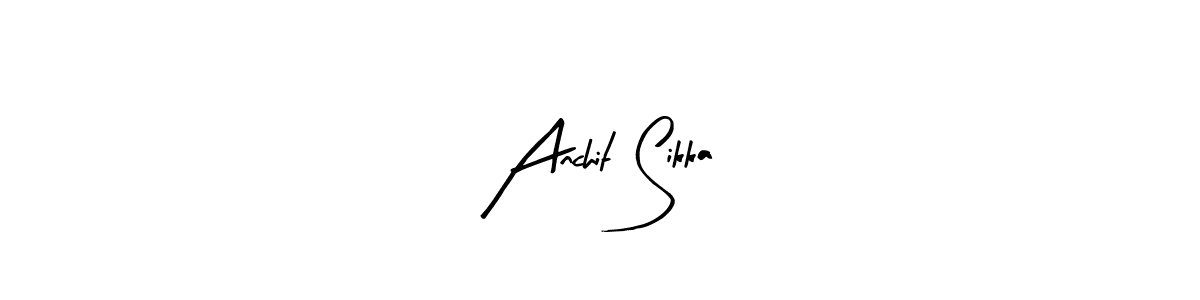 The best way (Arty Signature) to make a short signature is to pick only two or three words in your name. The name Anchit Sikka include a total of six letters. For converting this name. Anchit Sikka signature style 8 images and pictures png