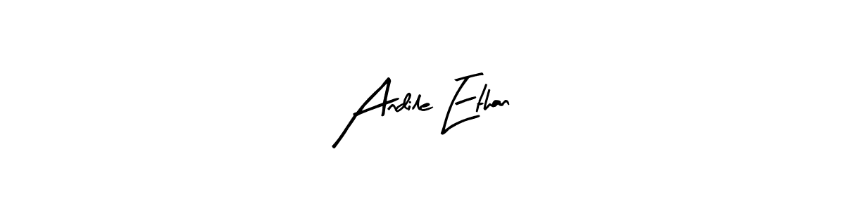if you are searching for the best signature style for your name Andile Ethan. so please give up your signature search. here we have designed multiple signature styles  using Arty Signature. Andile Ethan signature style 8 images and pictures png