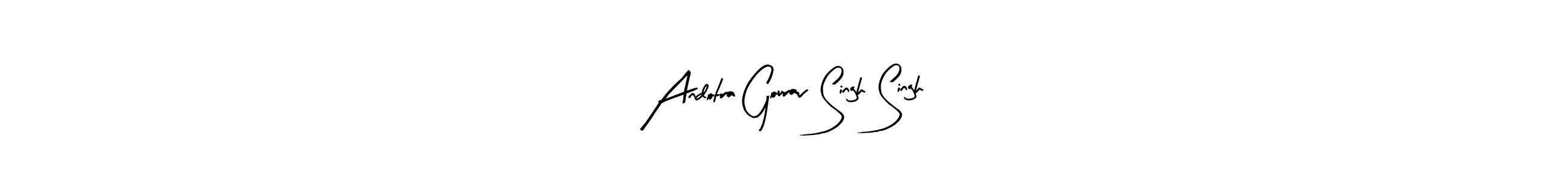 You can use this online signature creator to create a handwritten signature for the name Andotra Gourav Singh Singh. This is the best online autograph maker. Andotra Gourav Singh Singh signature style 8 images and pictures png