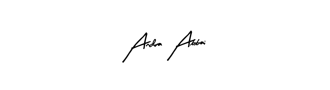 Andra Abbai stylish signature style. Best Handwritten Sign (Arty Signature) for my name. Handwritten Signature Collection Ideas for my name Andra Abbai. Andra Abbai signature style 8 images and pictures png