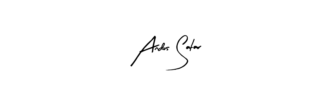 Use a signature maker to create a handwritten signature online. With this signature software, you can design (Arty Signature) your own signature for name Andus Satar. Andus Satar signature style 8 images and pictures png