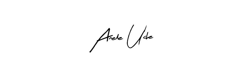 The best way (Arty Signature) to make a short signature is to pick only two or three words in your name. The name Anele Uche include a total of six letters. For converting this name. Anele Uche signature style 8 images and pictures png