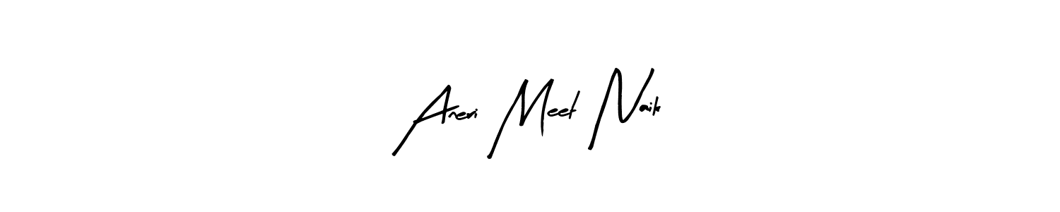 Similarly Arty Signature is the best handwritten signature design. Signature creator online .You can use it as an online autograph creator for name Aneri Meet Naik. Aneri Meet Naik signature style 8 images and pictures png