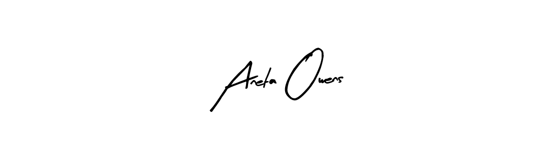 Aneta Owens stylish signature style. Best Handwritten Sign (Arty Signature) for my name. Handwritten Signature Collection Ideas for my name Aneta Owens. Aneta Owens signature style 8 images and pictures png