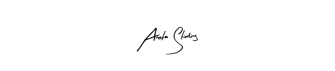Use a signature maker to create a handwritten signature online. With this signature software, you can design (Arty Signature) your own signature for name Aneta Stirling. Aneta Stirling signature style 8 images and pictures png