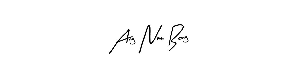 Also You can easily find your signature by using the search form. We will create Ang Nam Beng name handwritten signature images for you free of cost using Arty Signature sign style. Ang Nam Beng signature style 8 images and pictures png