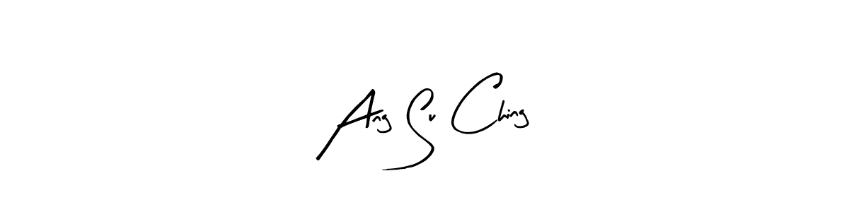How to make Ang Su Ching signature? Arty Signature is a professional autograph style. Create handwritten signature for Ang Su Ching name. Ang Su Ching signature style 8 images and pictures png