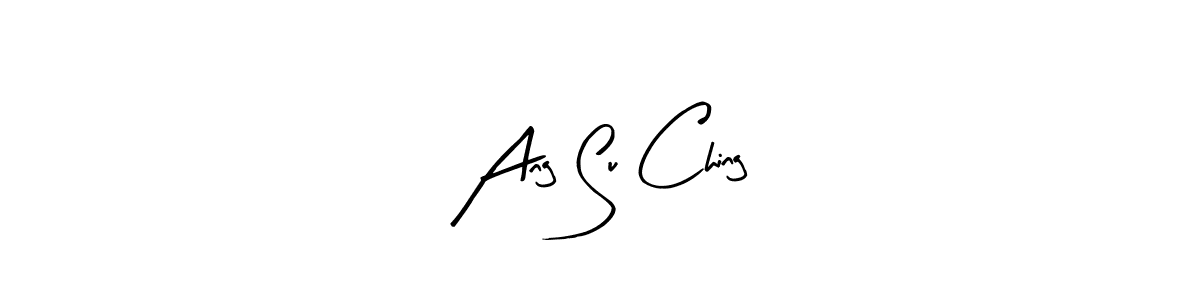 How to make Ang Su Ching signature? Arty Signature is a professional autograph style. Create handwritten signature for Ang Su Ching name. Ang Su Ching signature style 8 images and pictures png