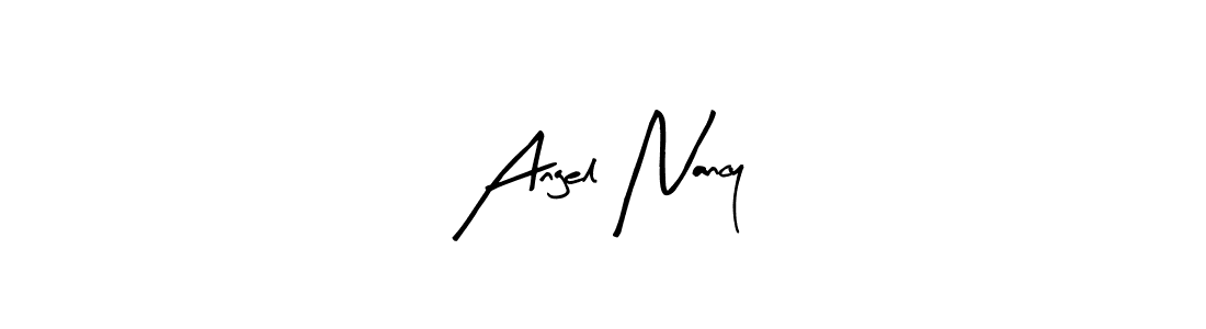 Use a signature maker to create a handwritten signature online. With this signature software, you can design (Arty Signature) your own signature for name Angel Nancy. Angel Nancy signature style 8 images and pictures png