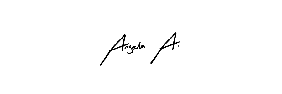 Use a signature maker to create a handwritten signature online. With this signature software, you can design (Arty Signature) your own signature for name Angela A.. Angela A. signature style 8 images and pictures png