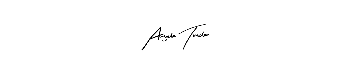 Arty Signature is a professional signature style that is perfect for those who want to add a touch of class to their signature. It is also a great choice for those who want to make their signature more unique. Get Angela Tiniclan name to fancy signature for free. Angela Tiniclan signature style 8 images and pictures png