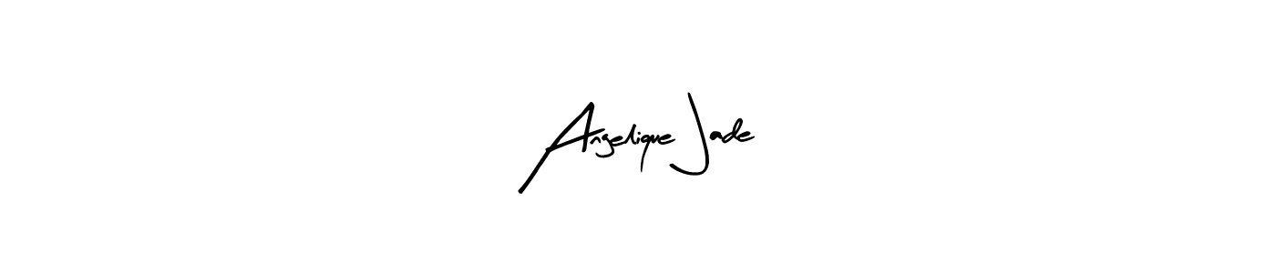 Similarly Arty Signature is the best handwritten signature design. Signature creator online .You can use it as an online autograph creator for name Angelique Jade. Angelique Jade signature style 8 images and pictures png