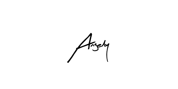Use a signature maker to create a handwritten signature online. With this signature software, you can design (Arty Signature) your own signature for name Angely. Angely signature style 8 images and pictures png