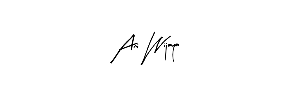 How to make Ani Wijaya name signature. Use Arty Signature style for creating short signs online. This is the latest handwritten sign. Ani Wijaya signature style 8 images and pictures png