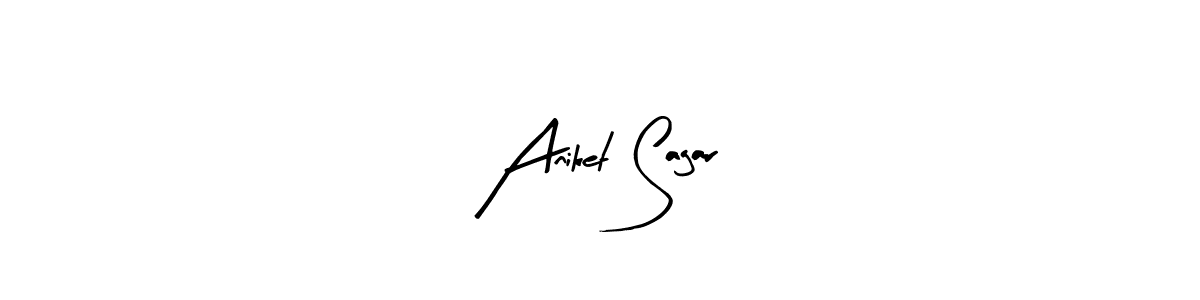 if you are searching for the best signature style for your name Aniket Sagar. so please give up your signature search. here we have designed multiple signature styles  using Arty Signature. Aniket Sagar signature style 8 images and pictures png