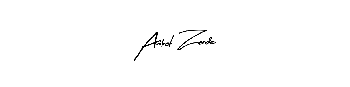 Create a beautiful signature design for name Aniket Zende. With this signature (Arty Signature) fonts, you can make a handwritten signature for free. Aniket Zende signature style 8 images and pictures png