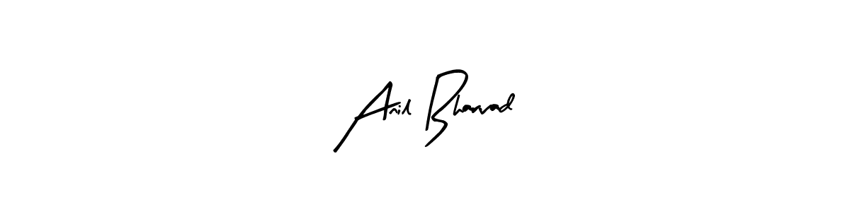 How to make Anil Bharvad name signature. Use Arty Signature style for creating short signs online. This is the latest handwritten sign. Anil Bharvad signature style 8 images and pictures png