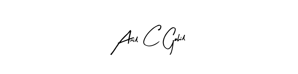 You can use this online signature creator to create a handwritten signature for the name Anil C Gohil. This is the best online autograph maker. Anil C Gohil signature style 8 images and pictures png