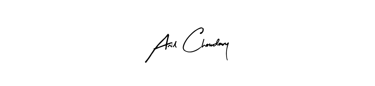 Design your own signature with our free online signature maker. With this signature software, you can create a handwritten (Arty Signature) signature for name Anil Chowdary. Anil Chowdary signature style 8 images and pictures png
