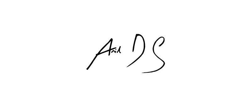 Also You can easily find your signature by using the search form. We will create Anil D S name handwritten signature images for you free of cost using Arty Signature sign style. Anil D S signature style 8 images and pictures png