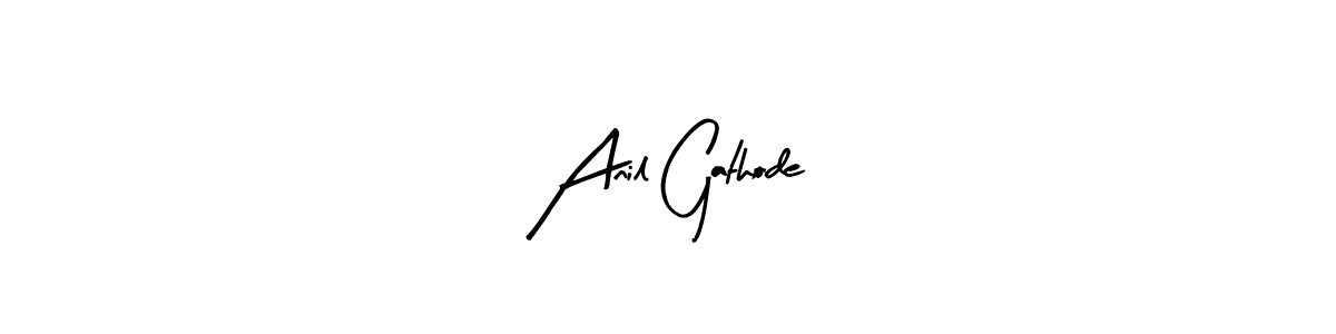 Use a signature maker to create a handwritten signature online. With this signature software, you can design (Arty Signature) your own signature for name Anil Gathode. Anil Gathode signature style 8 images and pictures png
