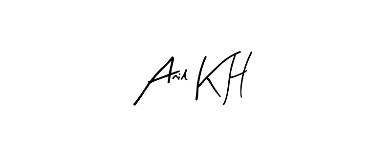 Use a signature maker to create a handwritten signature online. With this signature software, you can design (Arty Signature) your own signature for name Anil K H. Anil K H signature style 8 images and pictures png