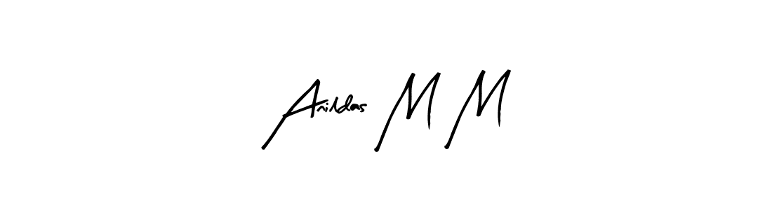 Create a beautiful signature design for name Anildas M M. With this signature (Arty Signature) fonts, you can make a handwritten signature for free. Anildas M M signature style 8 images and pictures png