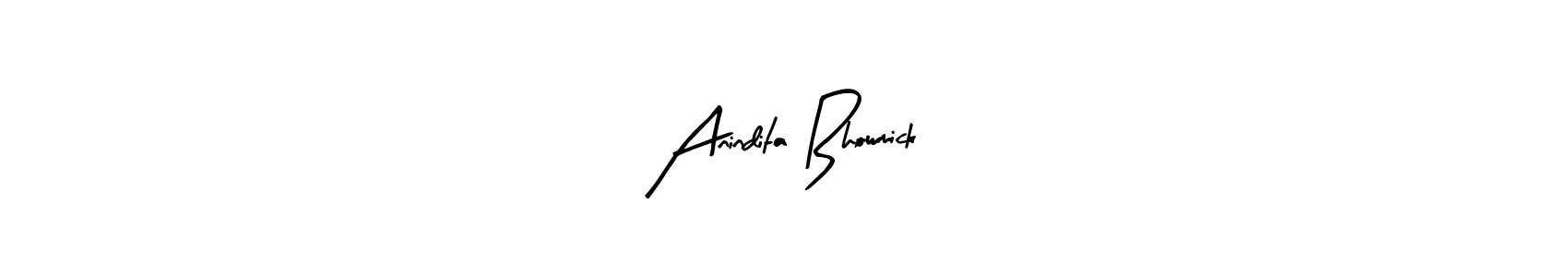 Use a signature maker to create a handwritten signature online. With this signature software, you can design (Arty Signature) your own signature for name Anindita Bhowmick. Anindita Bhowmick signature style 8 images and pictures png