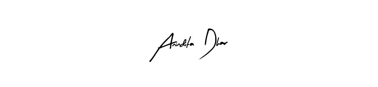Design your own signature with our free online signature maker. With this signature software, you can create a handwritten (Arty Signature) signature for name Anindita Dhar. Anindita Dhar signature style 8 images and pictures png