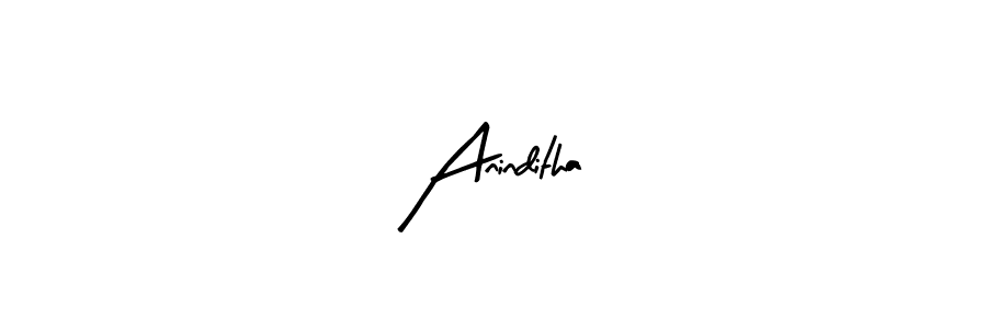 Aninditha stylish signature style. Best Handwritten Sign (Arty Signature) for my name. Handwritten Signature Collection Ideas for my name Aninditha. Aninditha signature style 8 images and pictures png